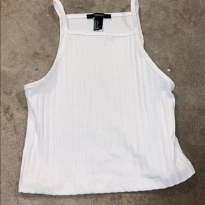 High neck cropped tank top